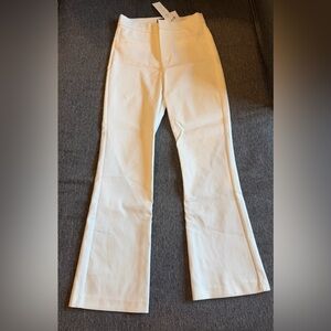 NWT Zara Cream High-Waisted Trousers